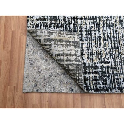 Modern and Contemporary Wool Hand Knotted Rug Grey No Border 9.0X12.4 -O083043