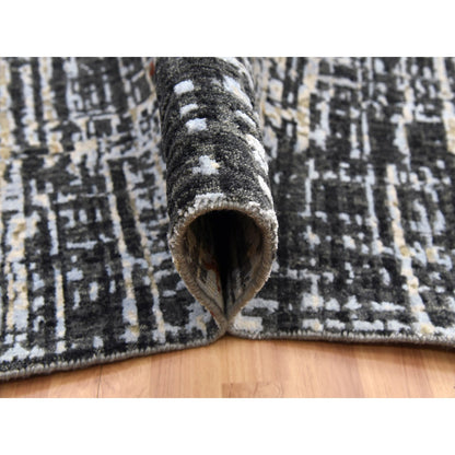 Modern and Contemporary Wool Hand Knotted Rug Grey No Border 9.0X12.4 -O083043