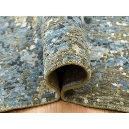 Modern and Contemporary Wool Hand Knotted Rug Grey No Border 10.0X14.2 -O083081