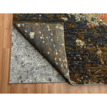 Modern and Contemporary Wool Hand Knotted Rug Brown No Border 12.0X15.0 -O083088