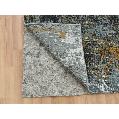 Modern and Contemporary Wool Hand Knotted Rug Grey No Border 2.6X20.0 -O083096