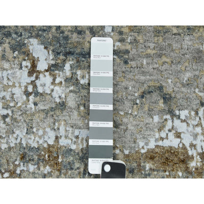 Modern and Contemporary Wool Hand Knotted Rug Grey No Border 2.6X20.3 -O083099