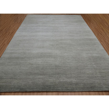 Modern and Contemporary Wool Hand Knotted Rug Grey No Border 9.1X12.2 -O083100