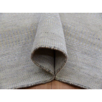 Modern and Contemporary Wool Hand Knotted Rug Beige No Border 9.1X12.5 -O083101