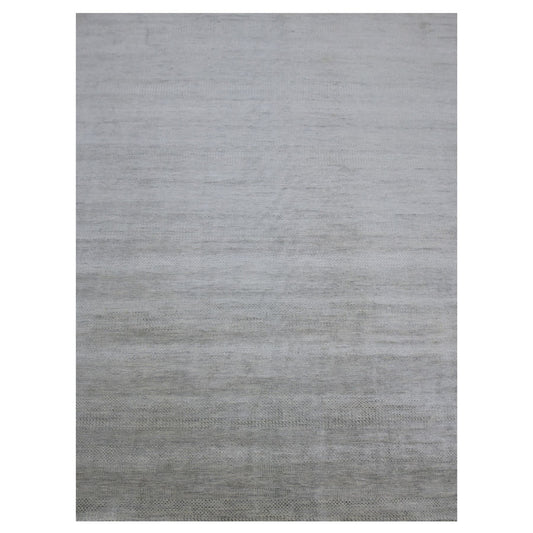 Modern and Contemporary Wool Hand Knotted Rug Grey No Border 9.0X12.2 -O083102