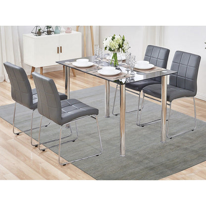 Modern and Contemporary Wool Hand Knotted Rug Grey No Border 7.11X9.11 -O083104