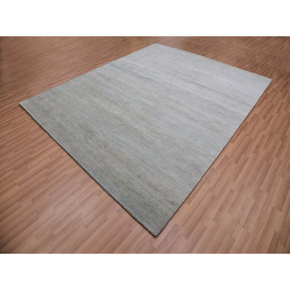 Modern and Contemporary Wool Hand Knotted Rug Grey No Border 7.11X9.11 -O083104