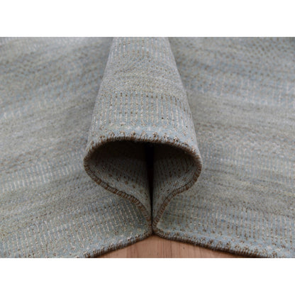 Modern and Contemporary Wool Hand Knotted Rug Grey No Border 7.11X9.11 -O083104