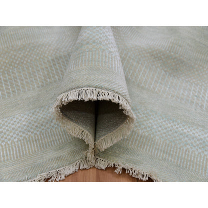 Modern and Contemporary Wool Hand Knotted Rug Beige No Border 8.1X10.3 -O083106