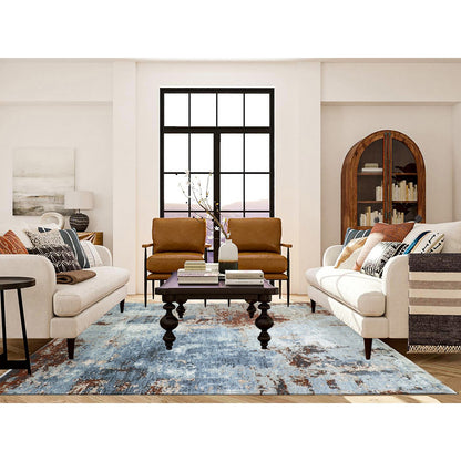 Modern and Contemporary Wool Hand Knotted Rug Grey No Border 9.0X12.4 -O083117