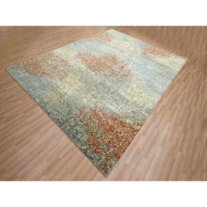 Modern and Contemporary Wool Hand Knotted Rug Red 8.0x10.6 -O083136