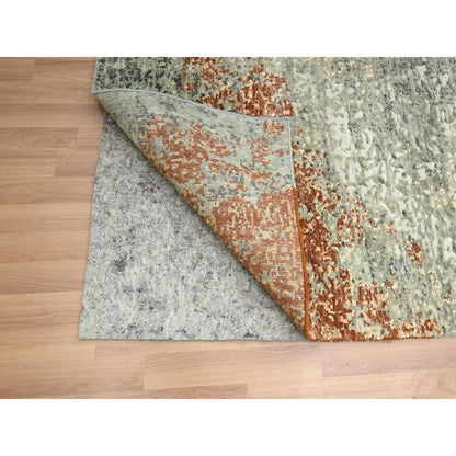 Modern and Contemporary Wool Hand Knotted Rug Red 8.0x10.6 -O083136