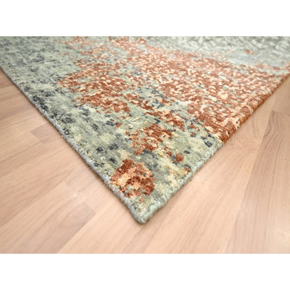 Modern and Contemporary Wool Hand Knotted Rug Red 8.0x10.6 -O083136