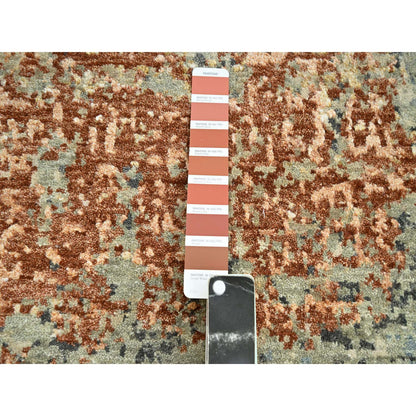 Modern and Contemporary Wool Hand Knotted Rug Red 8.0x10.6 -O083136