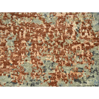 Modern and Contemporary Wool Hand Knotted Rug Red 8.0x10.6 -O083136