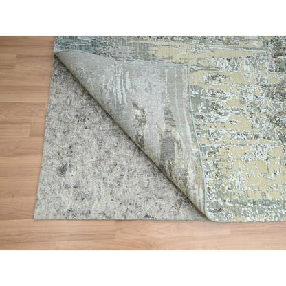 Modern and Contemporary Wool Hand Knotted Rug Grey 8.1x10.0 -O083137