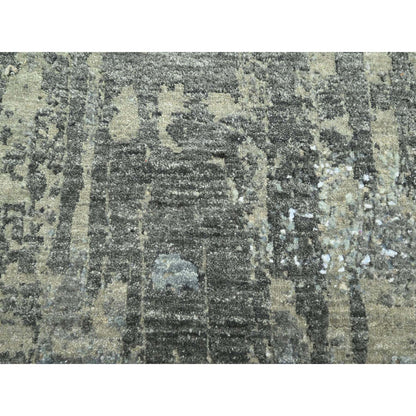 Modern and Contemporary Wool Hand Knotted Rug Grey 8.1x10.0 -O083137