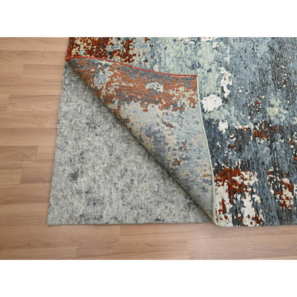 Modern and Contemporary Wool Hand Knotted Rug Red 8.0x10.0 -O083138