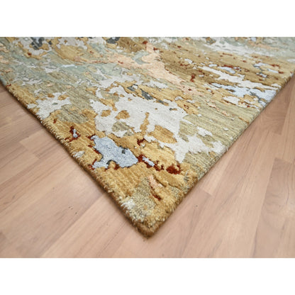 Modern and Contemporary Wool Hand Knotted Rug Grey 8.11x12.0 -O083142