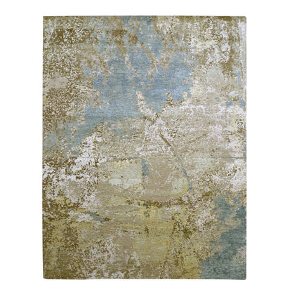 Modern and Contemporary Wool Hand Knotted Rug Brown 9.0x11.10 -O083144
