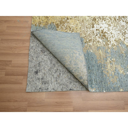 Modern and Contemporary Wool Hand Knotted Rug Brown 9.0x11.10 -O083144