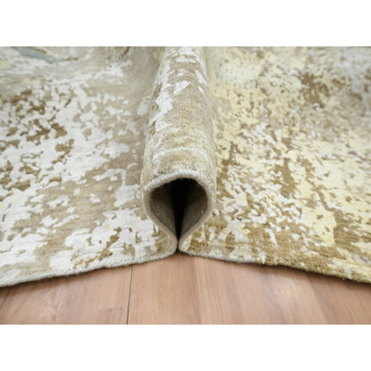 Modern and Contemporary Wool Hand Knotted Rug Brown 9.0x11.10 -O083144
