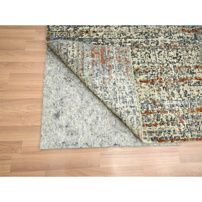 Modern and Contemporary Wool Hand Knotted Rug Beige 9.0x12.3 -O083150