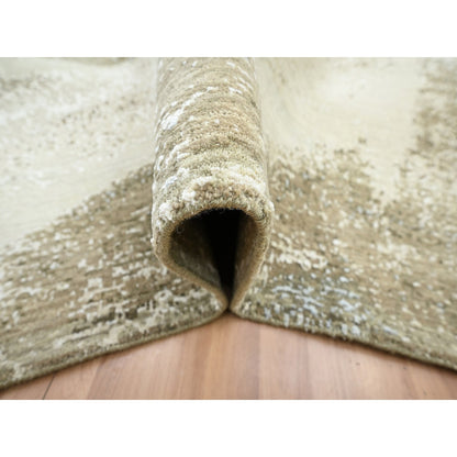 Modern and Contemporary Wool Hand Knotted Rug Grey 9.0x12.0 -O083151
