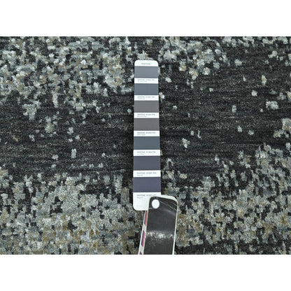 Modern and Contemporary Wool Hand Knotted Rug Grey 9.0x12.0 -O083151