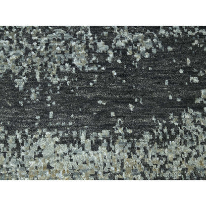 Modern and Contemporary Wool Hand Knotted Rug Grey 9.0x12.0 -O083151