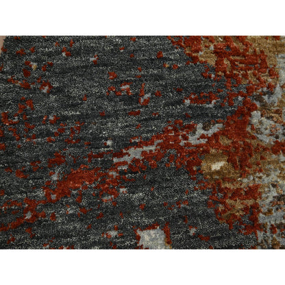 Modern and Contemporary Wool Hand Knotted Rug Brown 6.2x6.2 -O083156