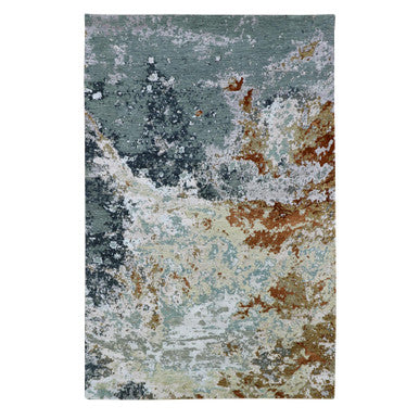Modern and Contemporary Wool Hand Knotted Rug Grey 6.0x9.3 -O083164
