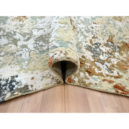 Modern and Contemporary Wool Hand Knotted Rug Grey 6.0x9.3 -O083164