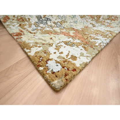 Modern and Contemporary Wool Hand Knotted Rug Grey 6.0x9.3 -O083164