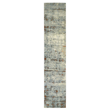 Modern and Contemporary Wool Hand Knotted Rug Beige 2.6x12.2 -O083168