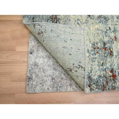 Modern and Contemporary Wool Hand Knotted Rug Beige 2.6x12.2 -O083168