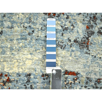 Modern and Contemporary Wool Hand Knotted Rug Beige 2.6x12.2 -O083168