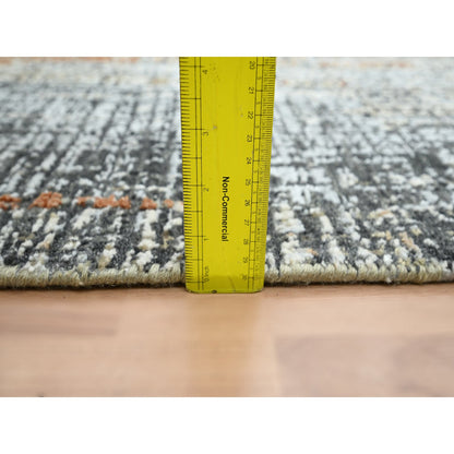 Modern and Contemporary Wool Hand Knotted Rug Grey 4.1x6.3 -O083179