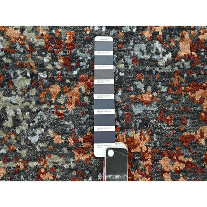 Modern and Contemporary Wool Hand Knotted Rug Grey 4.0x6.2 -O083183