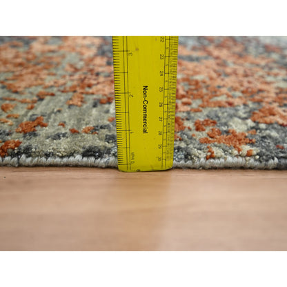 Modern and Contemporary Wool Hand Knotted Rug Grey 4.0x6.2 -O083183