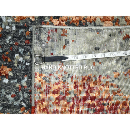 Modern and Contemporary Wool Hand Knotted Rug Grey 4.0x6.2 -O083183