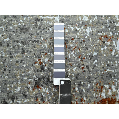 Modern and Contemporary Wool Hand Knotted Rug Grey 4.0x6.0 -O083184