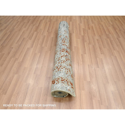 Modern and Contemporary Wool Hand Knotted Rug Grey 4.0x6.0 -O083184