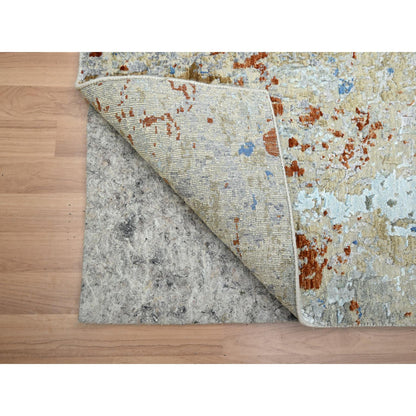 Modern and Contemporary Wool Hand Knotted Rug Beige 3.0x5.1 -O083188