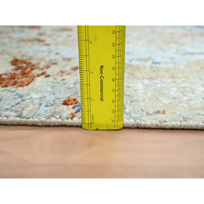 Modern and Contemporary Wool Hand Knotted Rug Beige 3.0x5.1 -O083188