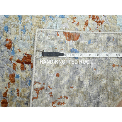 Modern and Contemporary Wool Hand Knotted Rug Beige 3.0x5.1 -O083188