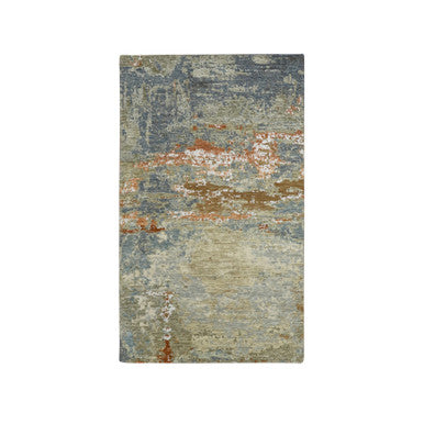 Modern and Contemporary Wool Hand Knotted Rug Brown 3.1x5.4 -O083190