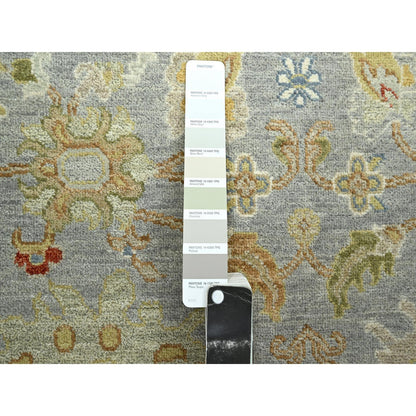 Tribal & Geometric Wool Hand Knotted Rug Grey 9.2x12.0 -O083198