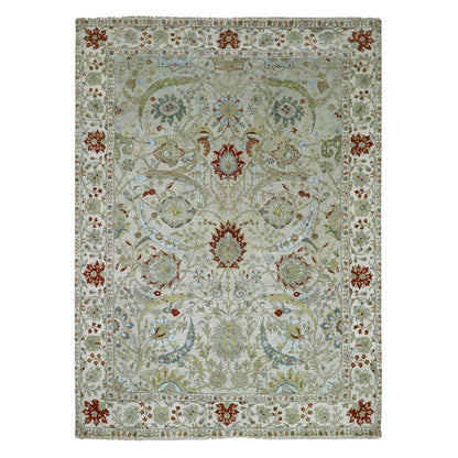 Transitional Wool Hand Knotted Rug Grey 9.1x12.3 -O083200