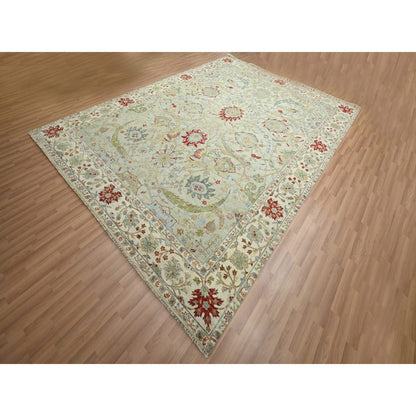 Transitional Wool Hand Knotted Rug Grey 9.1x12.3 -O083200
